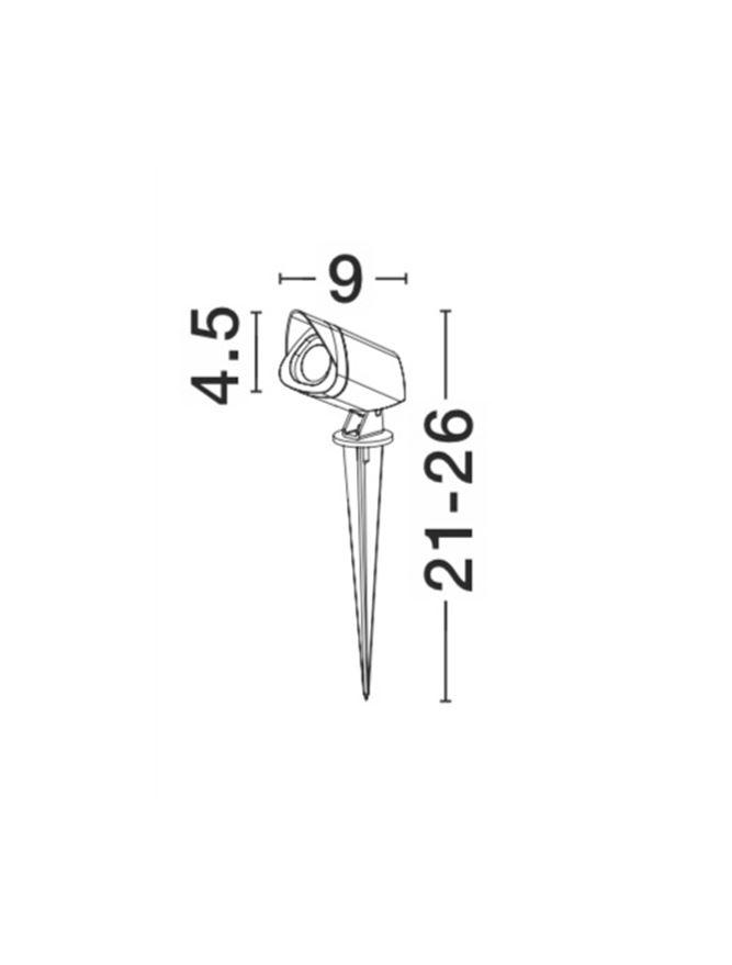 Nova Luce Venkovní svítidlo s bodcem INSIDE, LED 3W 3000K 24st. IP65