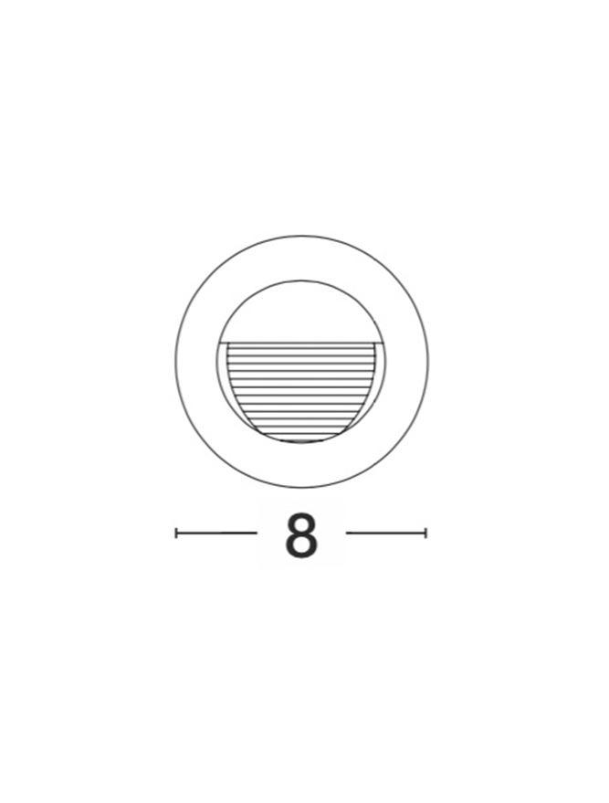 Nova Luce Venkovní zapuštěné svítidlo do zdi KRYPTON tmavě šedé, LED 3W 3000K 27st. IP54