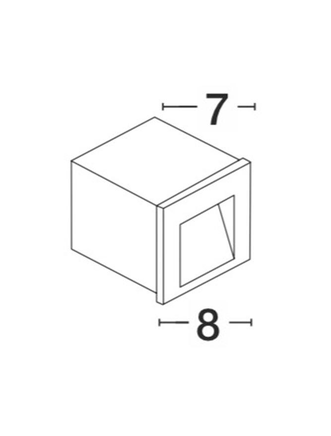 Nova Luce Venkovní zapuštěné svítidlo do zdi KRYPTON tmavě šedé, LED 3W 3000K 15st. IP54