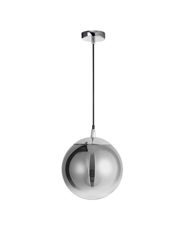 Nova Luce Závěsné svítidlo LAZIONE kouřové sklo, 20cm, E27 1x12W