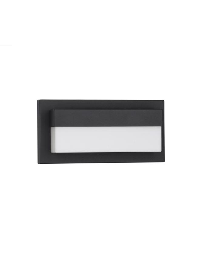 Nova Luce Venkovní nástěnné svítidlo LETO černý hliník akrylový difuzor LED 18W 3000K 120st. IP65