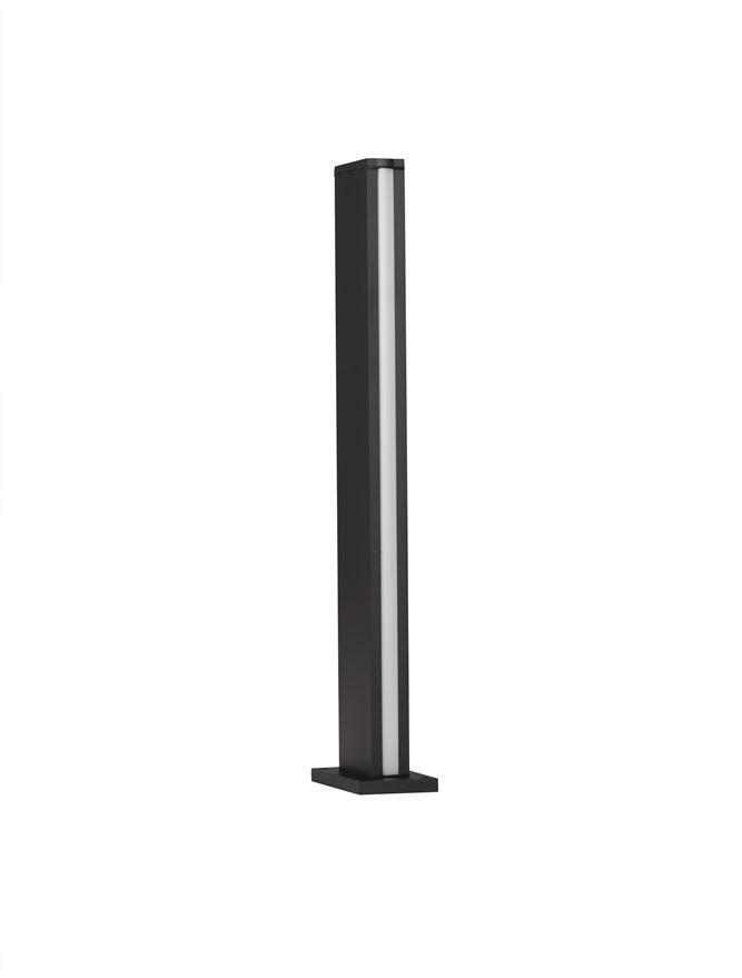 Nova Luce Venkovní sloupkové svítidlo MINOT černý hliník a akryl LED 12W 3000K 122st. IP54