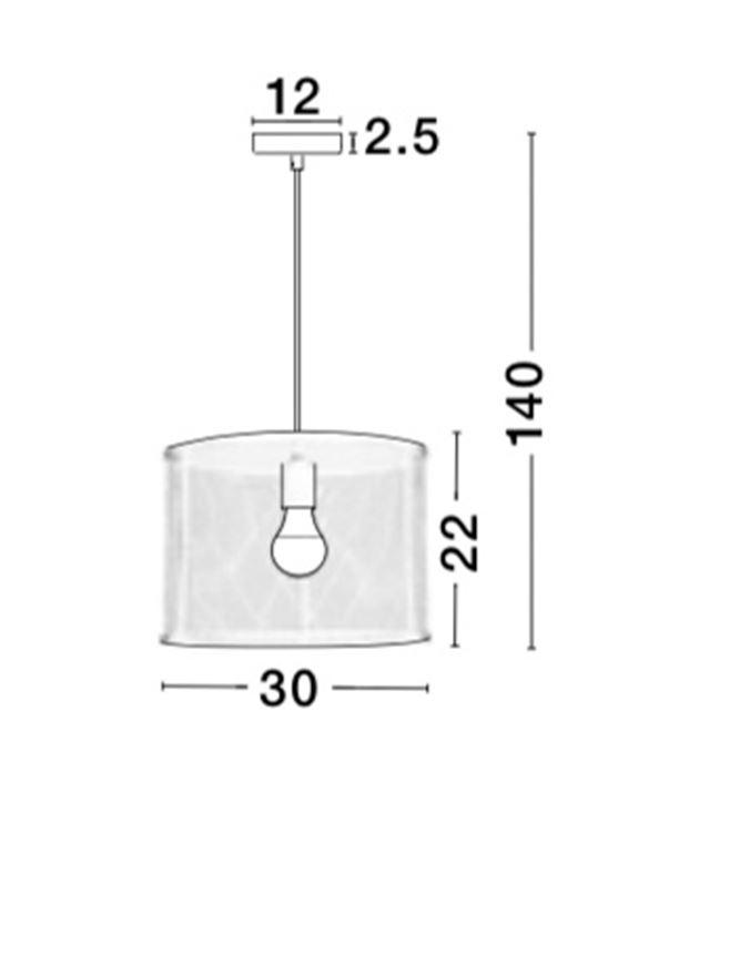 Nova Luce Závěsné svítidlo NET bílá hliník bílá kabel E27 1x12W