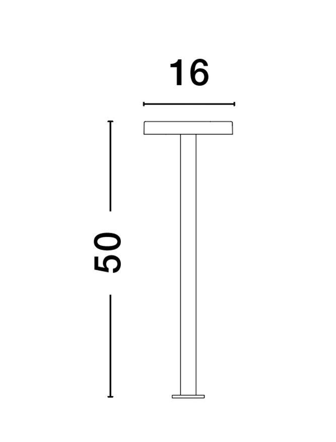 Nova Luce Venkovní sloupkové svítidlo OFIR, 50cm, LED 10.3W 3000K 92st. IP54