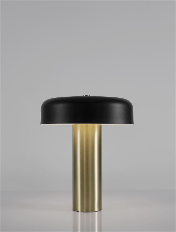 Nova Luce Stolní lampa PANDORA zlatý a černý hliník a akryl LED 18W 3000K