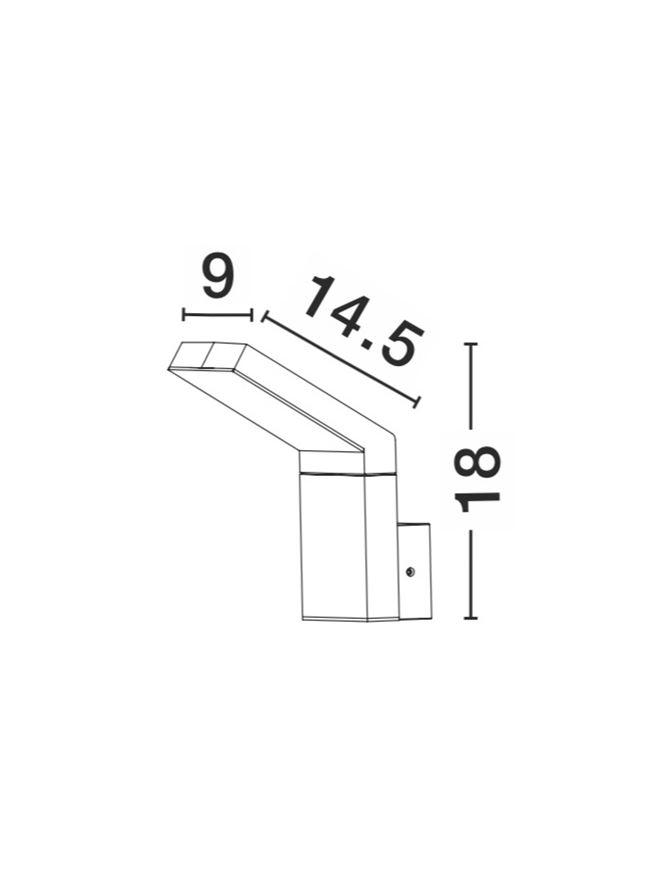 Nova Luce Venkovní nástěnné svítidlo PARK, LED 6W 3000K 120st. IP54 AC vč. driveru