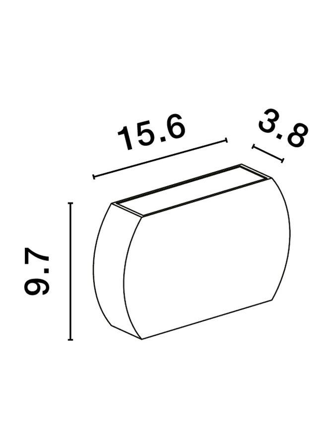Nova Luce Venkovní nástěnné svítidlo PARRIS, LED 7.7W 3000K 253st. IP65