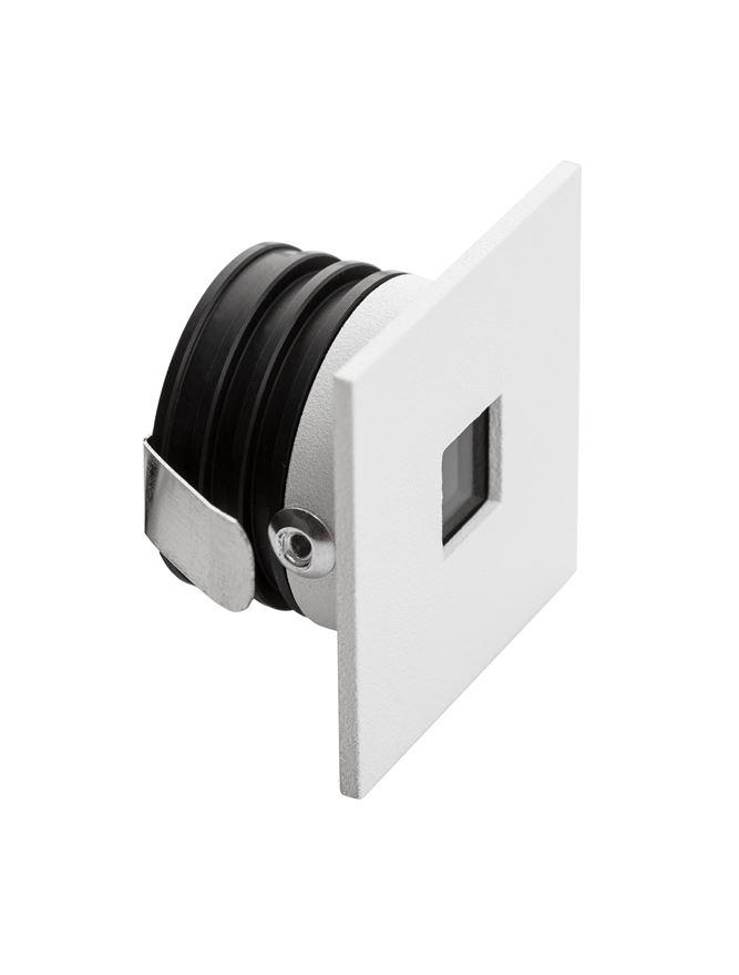 Nova Luce Venkovní zapuštěné svítidlo do zdi PASSAGGIO bílá hliník LED 1W 3000K 3V IP54 délka kabelu 1.80m použijte driver 9020170