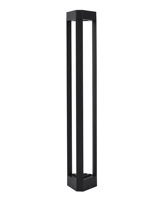 Nova Luce Venkovní sloupkové svítidlo PAX černý hliník, 80cm, LED 9W 3000K, IP54