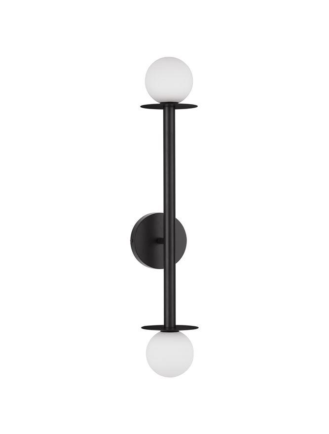Nova Luce Nástěnné svítidlo PIELO, 67cm, opálové sklo G9 2x5W Barva: Černá