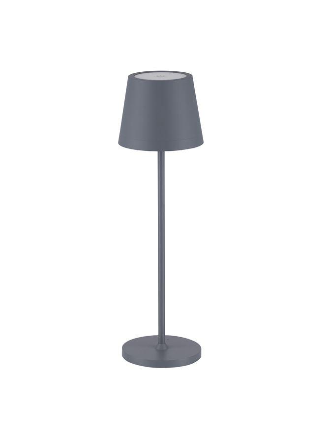 Nova Luce Venkovní stolní lampa SEINA, LED 2W 2700K 5V, IP54, nabíjecí s PG základnou nebo USB C kabelem Barva: Šedá