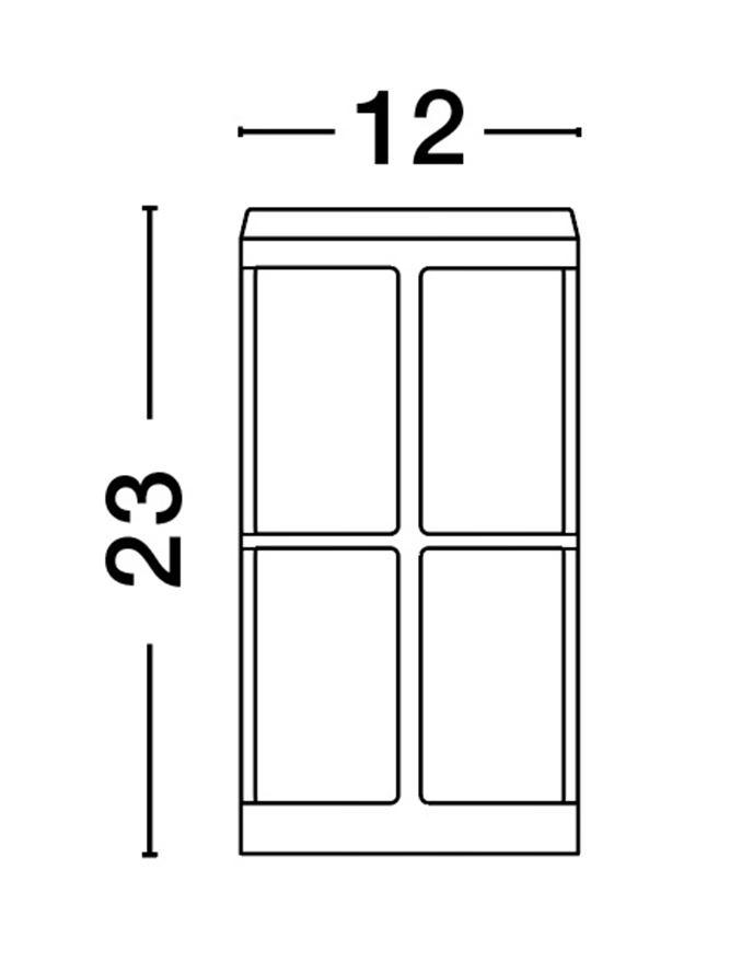 Nova Luce Venkovní nástěnné svítidlo STONE, E27 1x12W IP54 Barva: Bílá