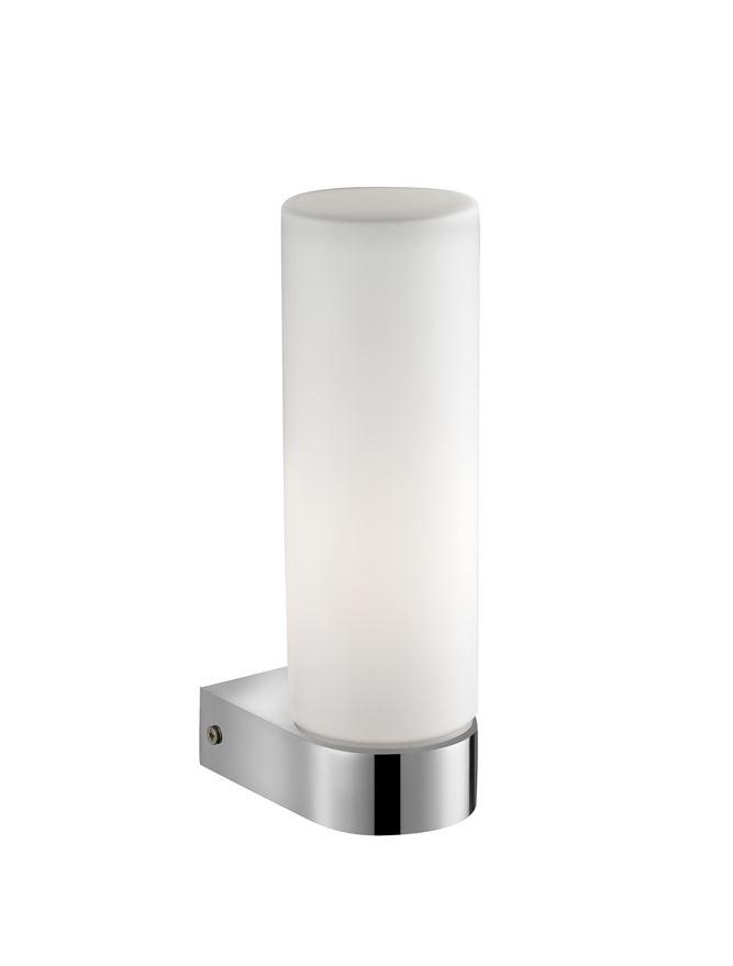 Nova Luce Nástěnné svítidlo POLO bílé opálové sklo chromovaný hliník E14 1x5W IP44