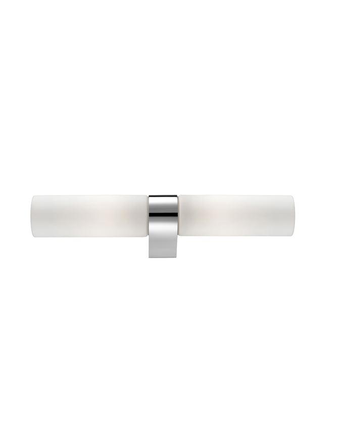 Nova Luce Nástěnné svítidlo POLO bílé opálové sklo chromovaný hliník E14 2x5W IP44