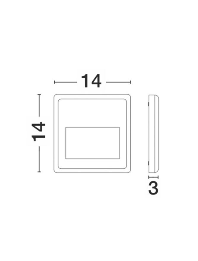 Nova Luce Venkovní nástěnné svítidlo PULSAR, LED 4W 3000K 32st. IP54
