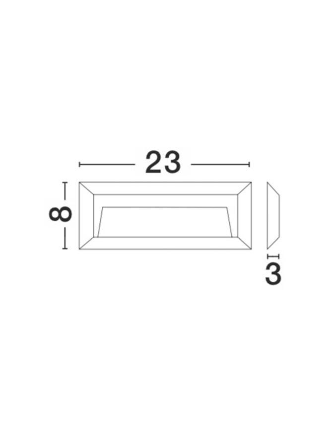 Nova Luce Venkovní nástěnné svítidlo PULSAR, LED 2W 3000K 32st. IP54