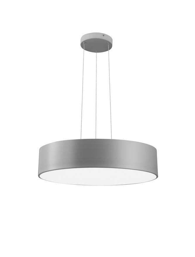 Nova Luce Závěsné svítidlo RODA šedý hliník akrylový difuzor LED 46W 3000K