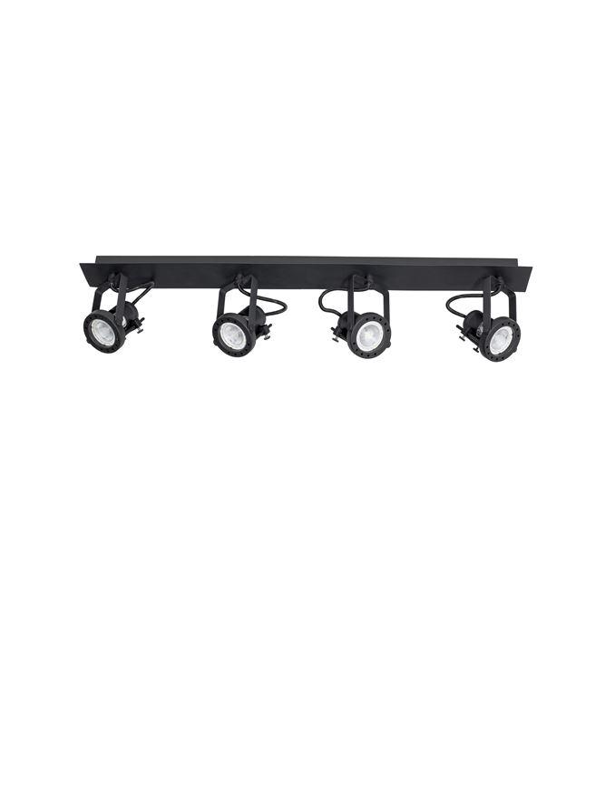 Nova Luce Bodové svítidlo SALVA černý kov GU10 4x10W