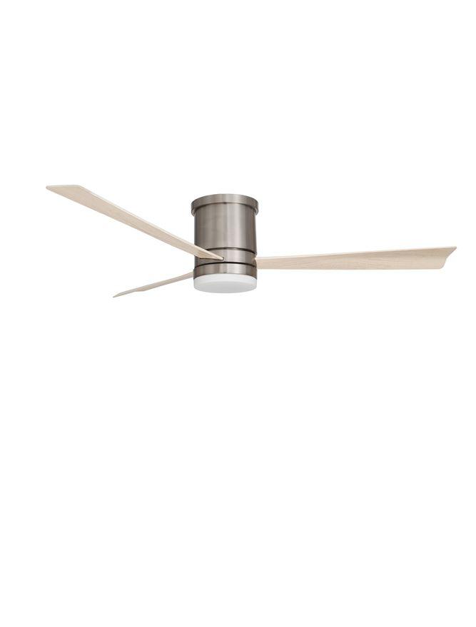 Nova Luce Stropní ventilátor se světlem SATIN broušený nikl ocel a sklo dřevěné listy 5 rychlostí 35W LED 18W 3000K