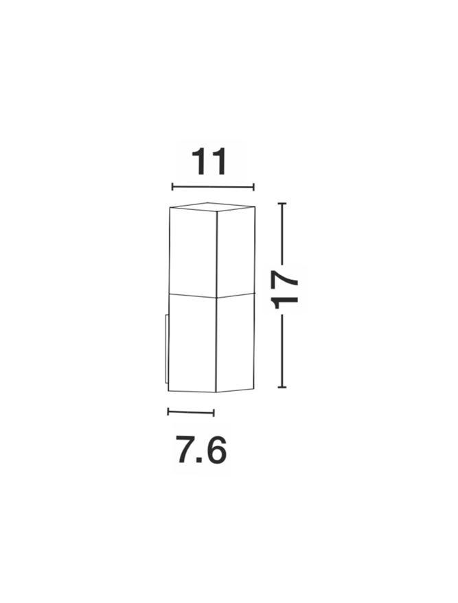 Nova Luce Venkovní nástěnné svítidlo STICK, E27 1x12W IP54