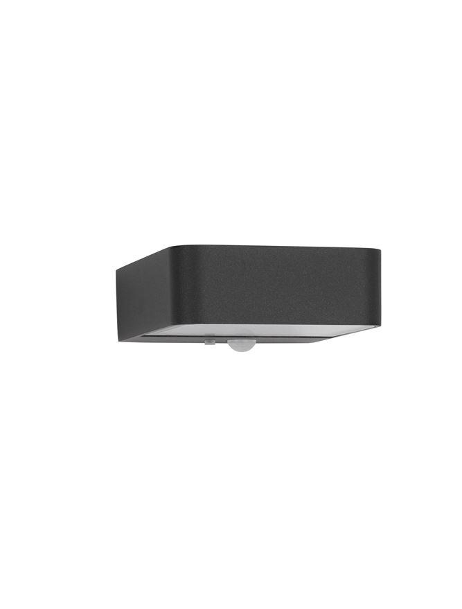 Nova Luce Venkovní nástěnné svítidlo TREDO, LED 2W 3000K 3.7V 106st. IP65, solární se senzorem