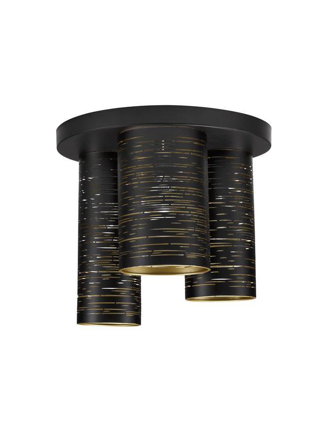 Nova Luce Stropní svítidlo ZANE černý kov, E14 3x5W