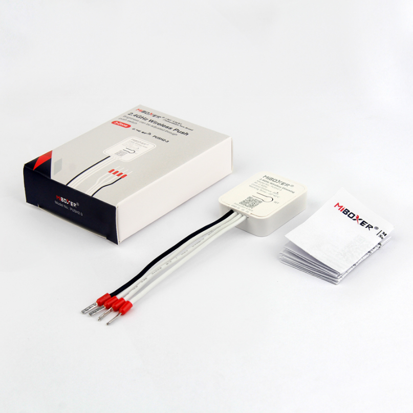 Levně Miboxer Bezdrátové stmívání, 2.4GHz, jednobarevné LED pásky, 1x CR2032, PUSH2-3, Mi-Light