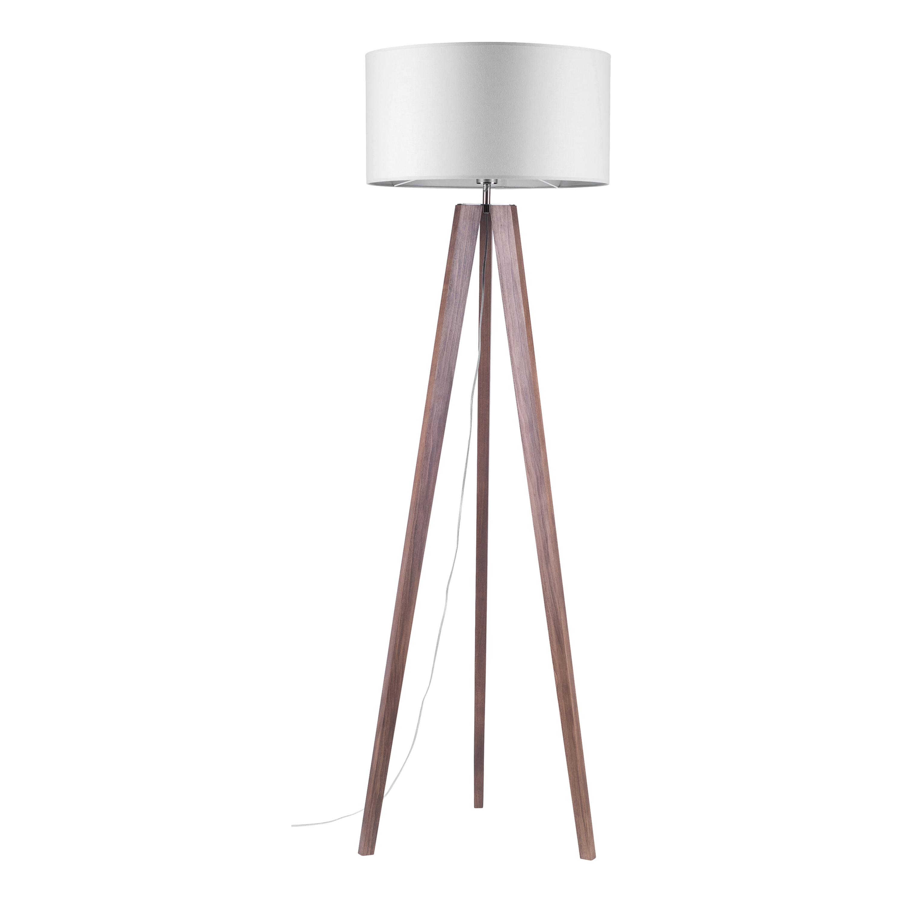 Levně BRITOP Stojací lampa LOTTA, 1xE27, v. 160 cm Barva stínidla: Šedá látka, Barva podstavy: Bukové dřevo