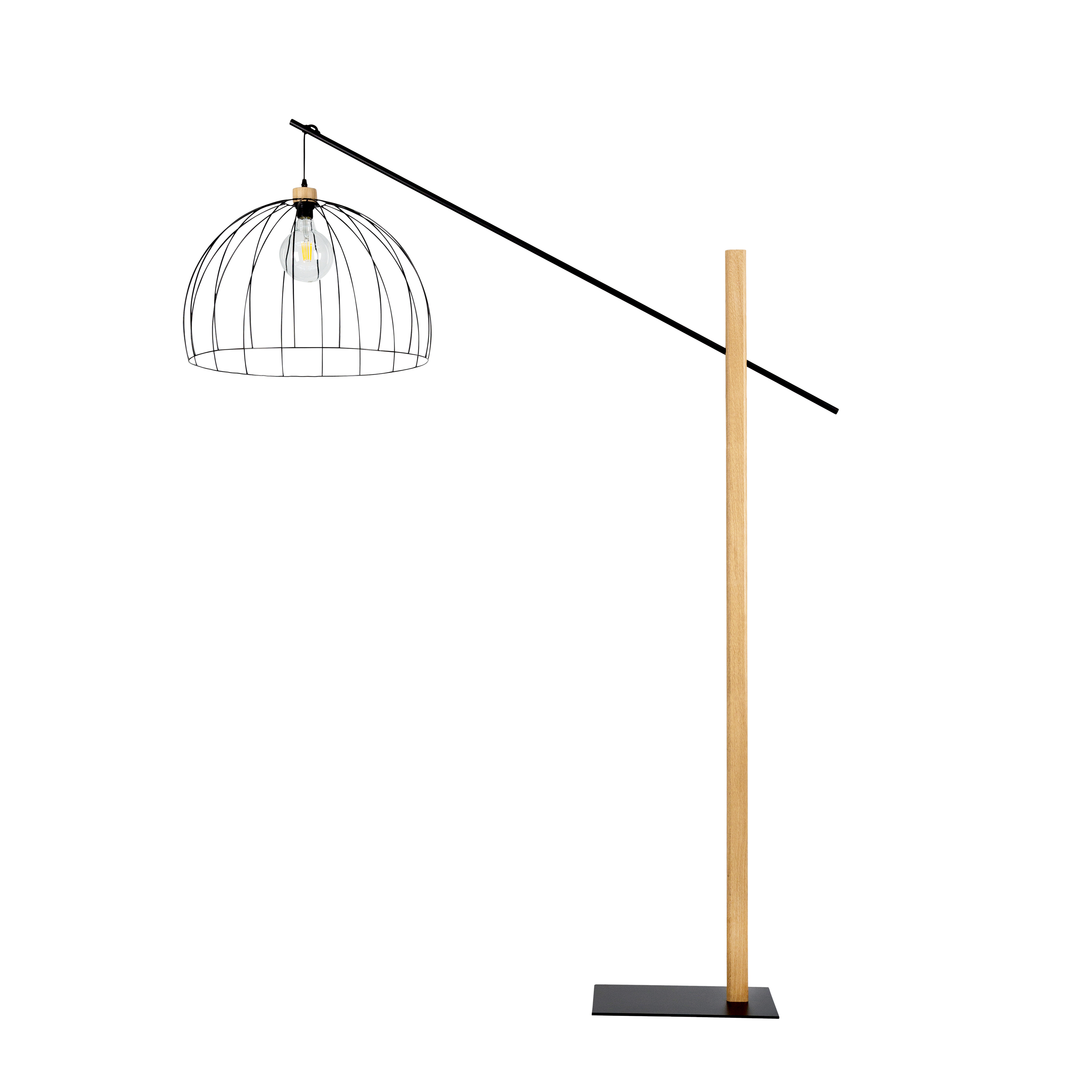 Levně BRITOP Stojací lampa MANDARINE, 1xE27, v. 210 cm Barva podstavy: Dubové dřevo