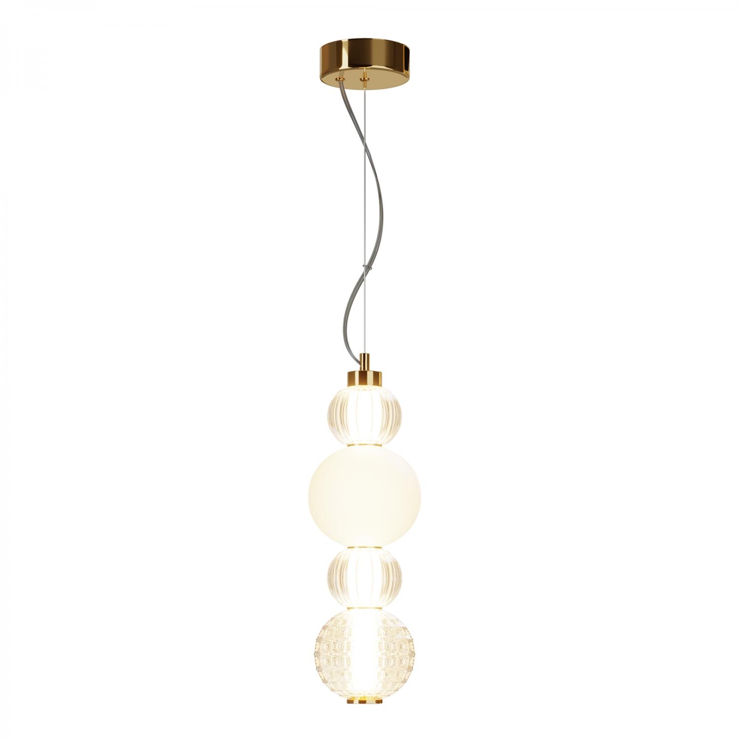 Maytoni Závěsné LED svítidlo COLLAR, 17W,  Ø 14,7 cm, CRI80 Barva: Zlatá