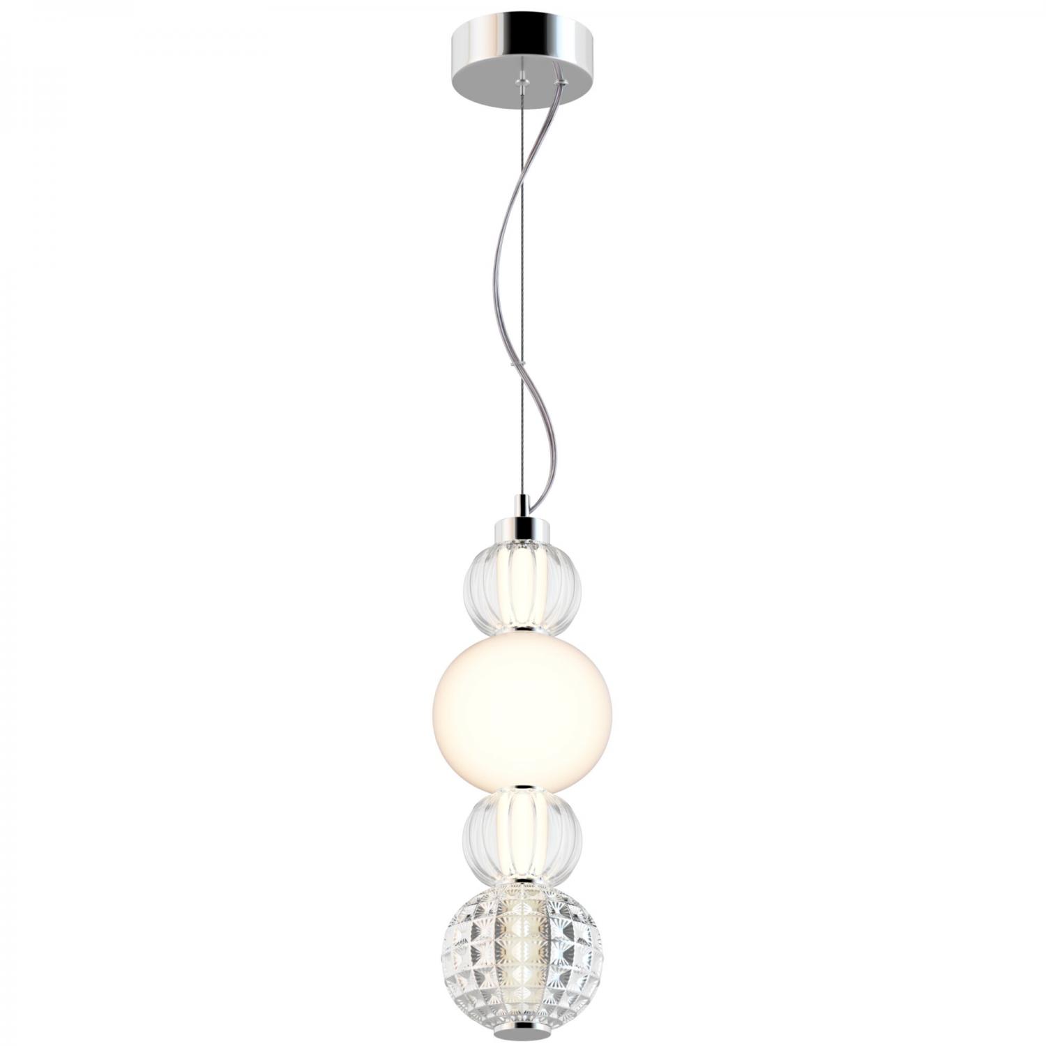 Maytoni Závěsné LED svítidlo COLLAR, 17W,  Ø 14,7 cm, CRI80 Barva: Chrom