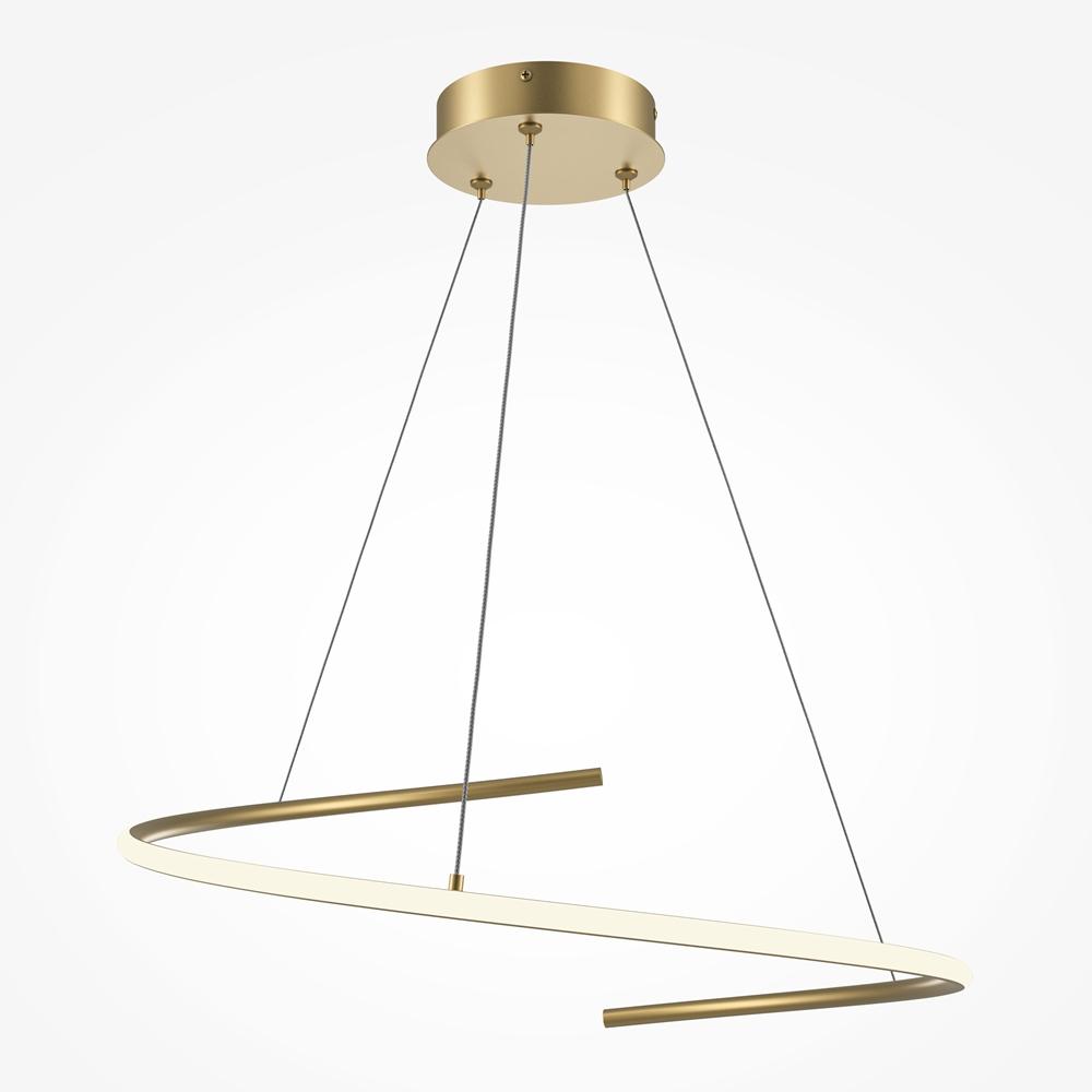 Maytoni Závěsné LED svítidlo CURVE, 31W,  Ø 60 cm, CRI80 Barva: Zlatá