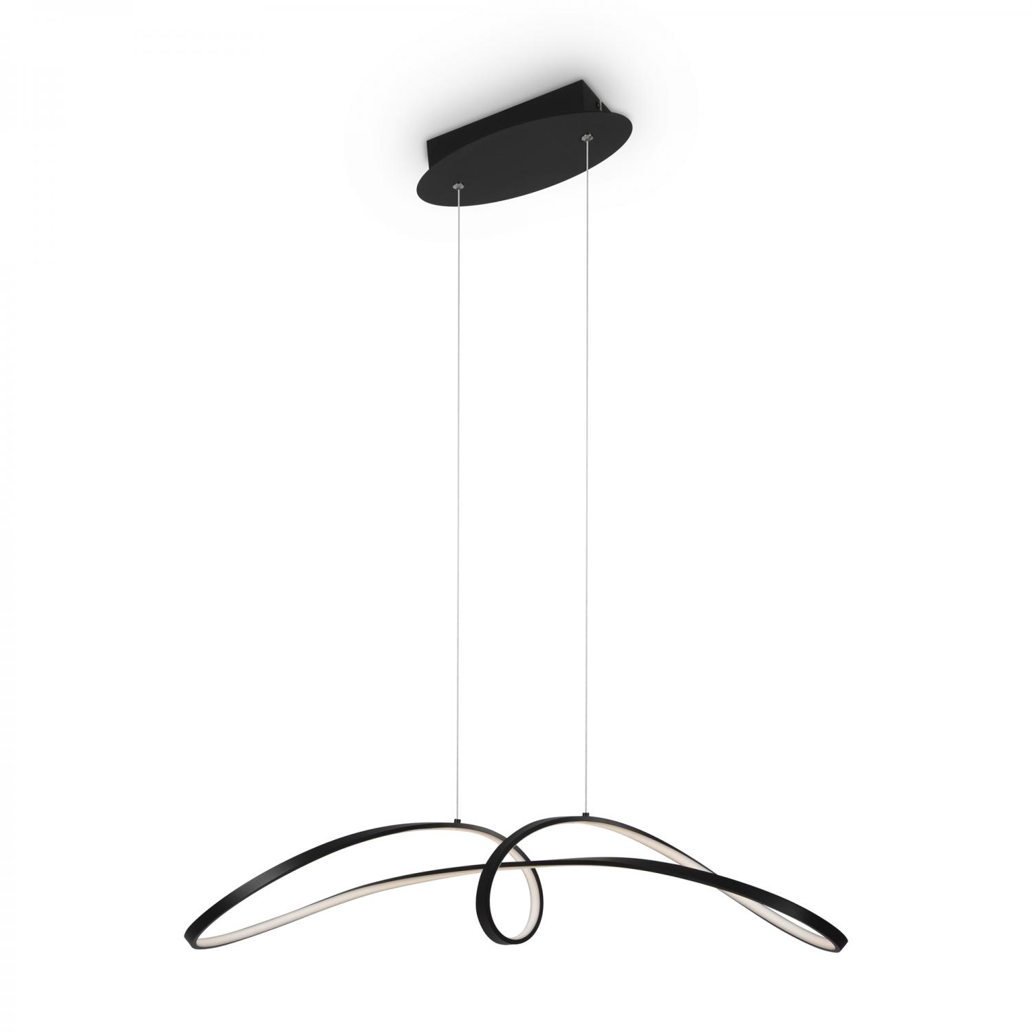 Maytoni Závěsné LED svítidlo CURVE, 42W, d. 92 cm, CRI85 Barva: Černá