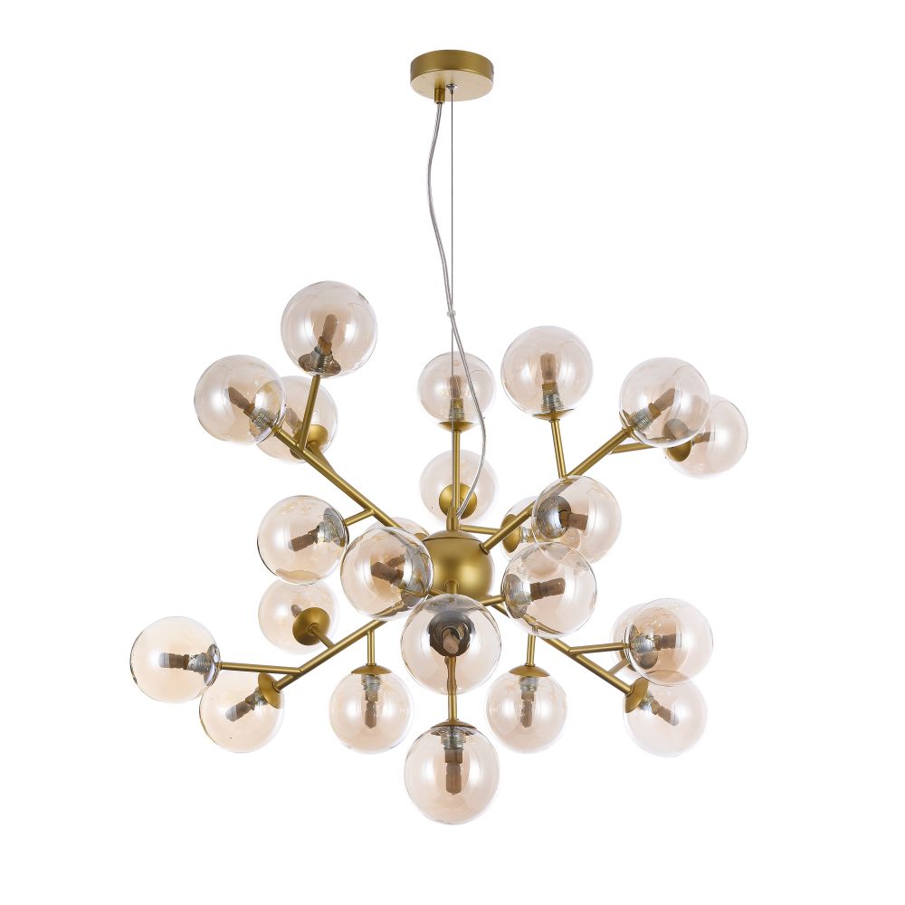 Maytoni Závěsné svítidlo DALLAS, 24xG9, v. 146,5 cm Barva: Zlatá