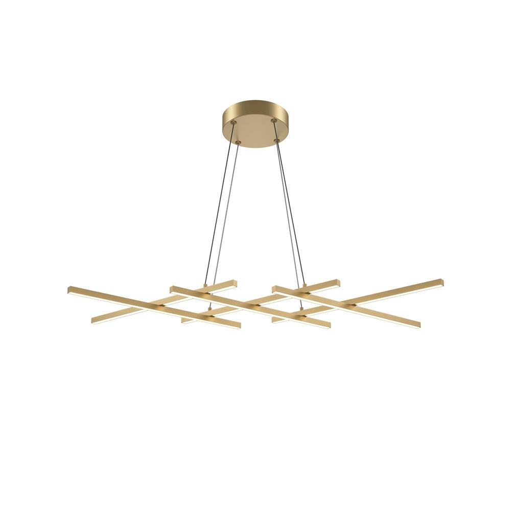 Maytoni Závěsné LED svítidlo HALO, 40W, d. 103,5 cm, CRI80 Barva: Zlatá