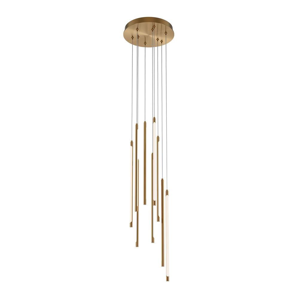 Maytoni Závěsné LED svítidlo LIGHT STICK, 46W, Ø 35 cm, CRI80, stmívatelné Barva: Zlatá