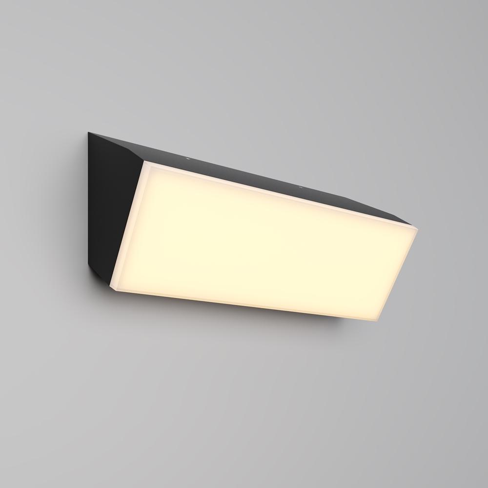Maytoni Venkovní nástěnné LED svítidlo BRICK, 10W, d. 30 cm, CRI80, IP54