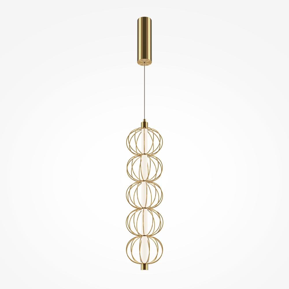 Maytoni Závěsné LED svítidlo GOLDEN CAGE, 17W, Ø 13,9 cm, CRI80
