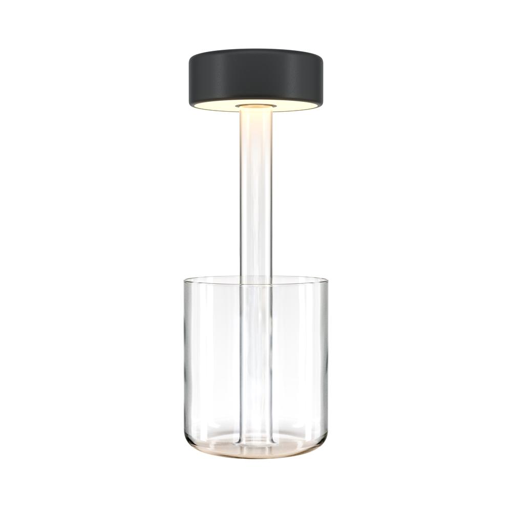 Maytoni Přenosná stolní stmívatelná LED lampa jejíž vzhled navrhla AI, 3W, v. 34,8 cm, 2200K-4000K, IP20 Barva: Černá/Čirá