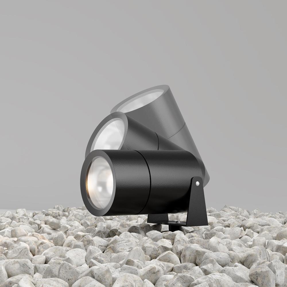 Maytoni Venkovní zapichovací LED svítidlo BERN, 15W, ⌀ 10,8 cm, 3000K, IP65 Barva: Grafit