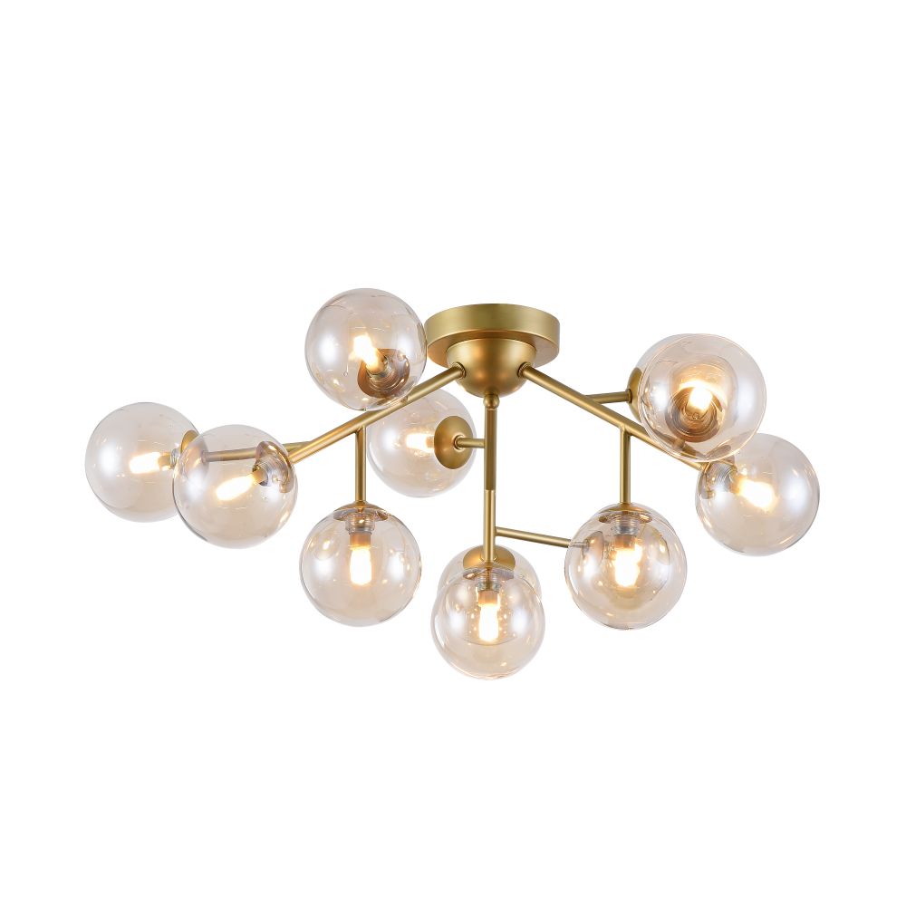 Maytoni Luxusní stropní svítidlo DALLAS, 28W, v. 17,5 cm, 12xG9 Barva: Zlatá