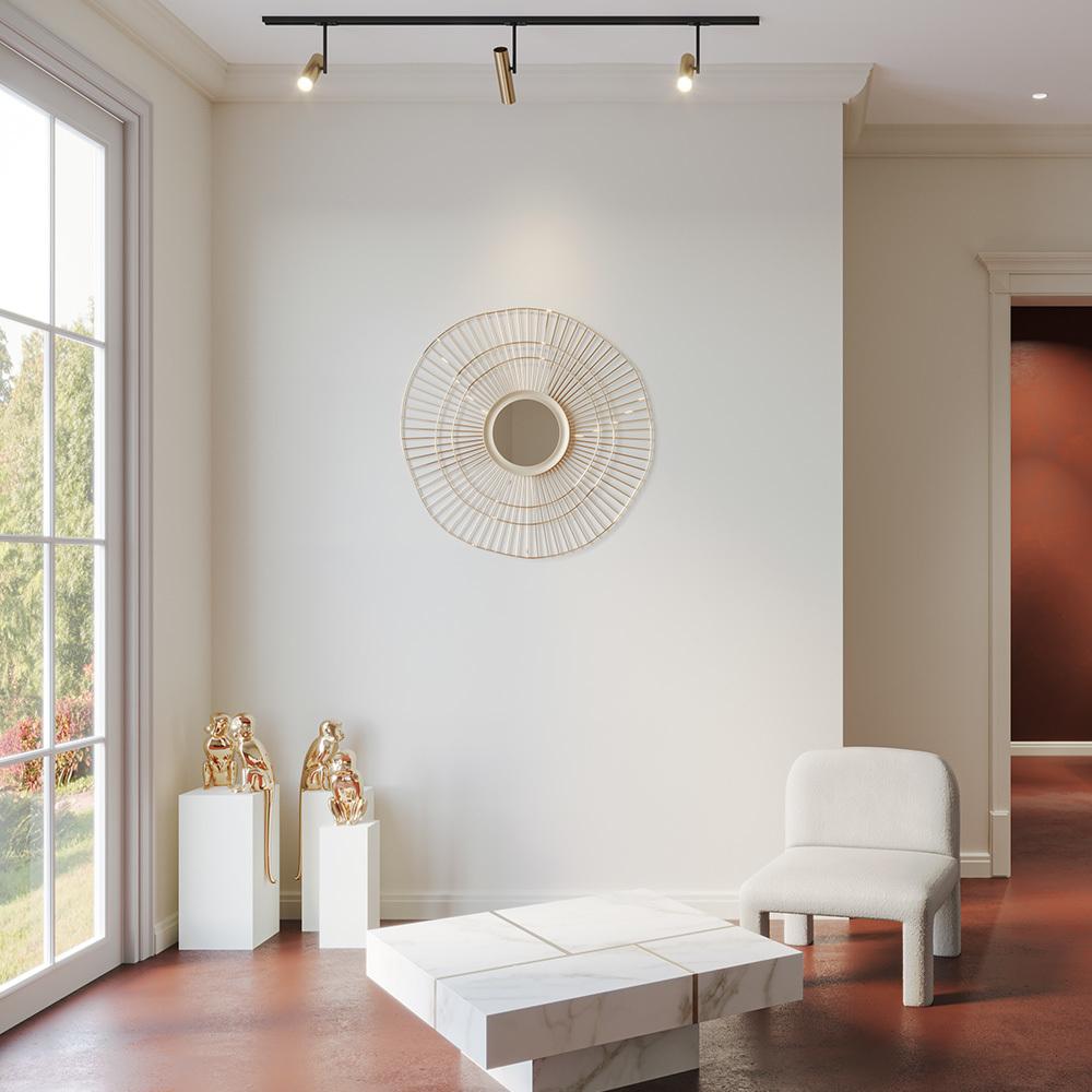 Maytoni Moderní stropní svítidlo ELTI, 50W, d. 28 cm, 1XGU10 Barva: Zlatá/Černá