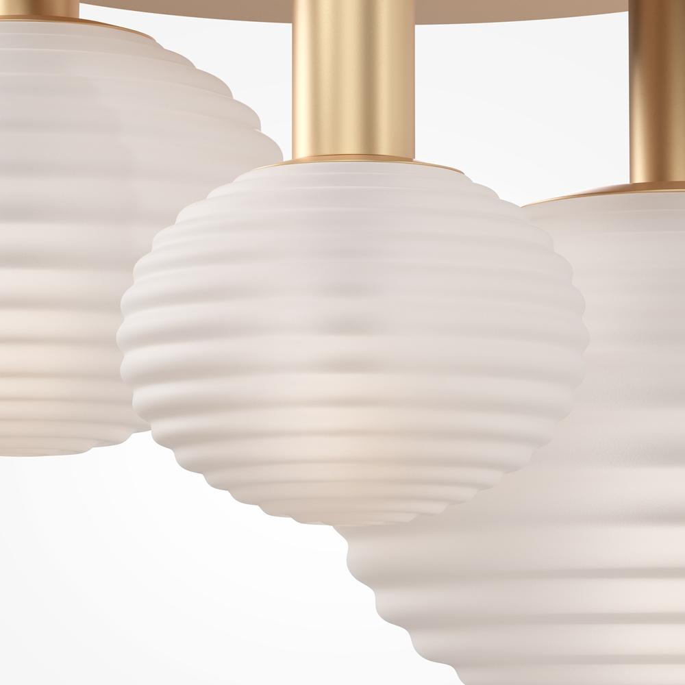 Maytoni Designové stropní svítidlo REELS, 40W, v. 38,5 cm, 3xE14 Barva: Zlatá