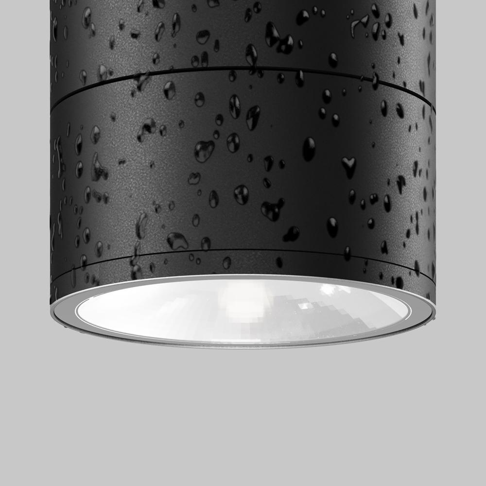 Maytoni Moderní stropní LED svítidlo SPIN, 12W, v. 10,8 cm, 3000K, IP54 Barva: Černá