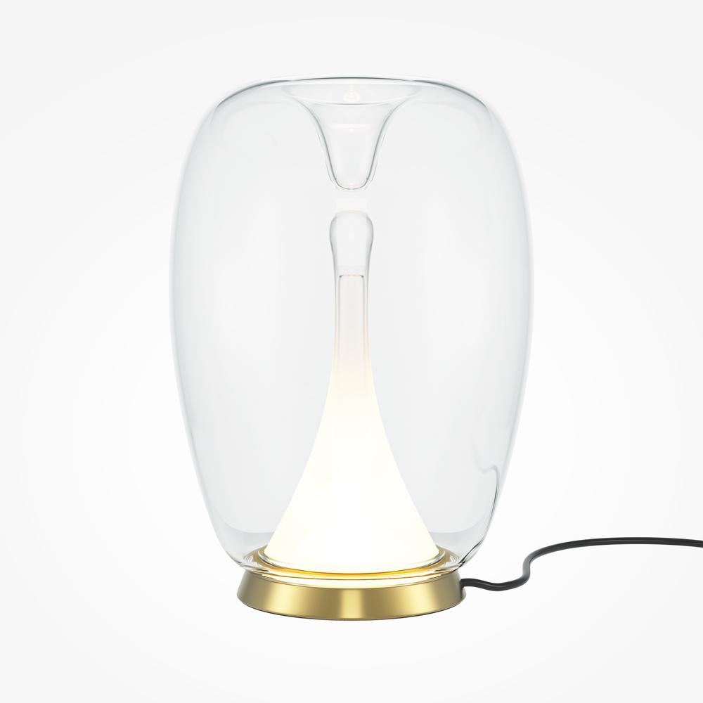 Maytoni Designová stolní LED lampa SPLASH, 9W, v. 27,2 cm, 3000K Barva: čirá