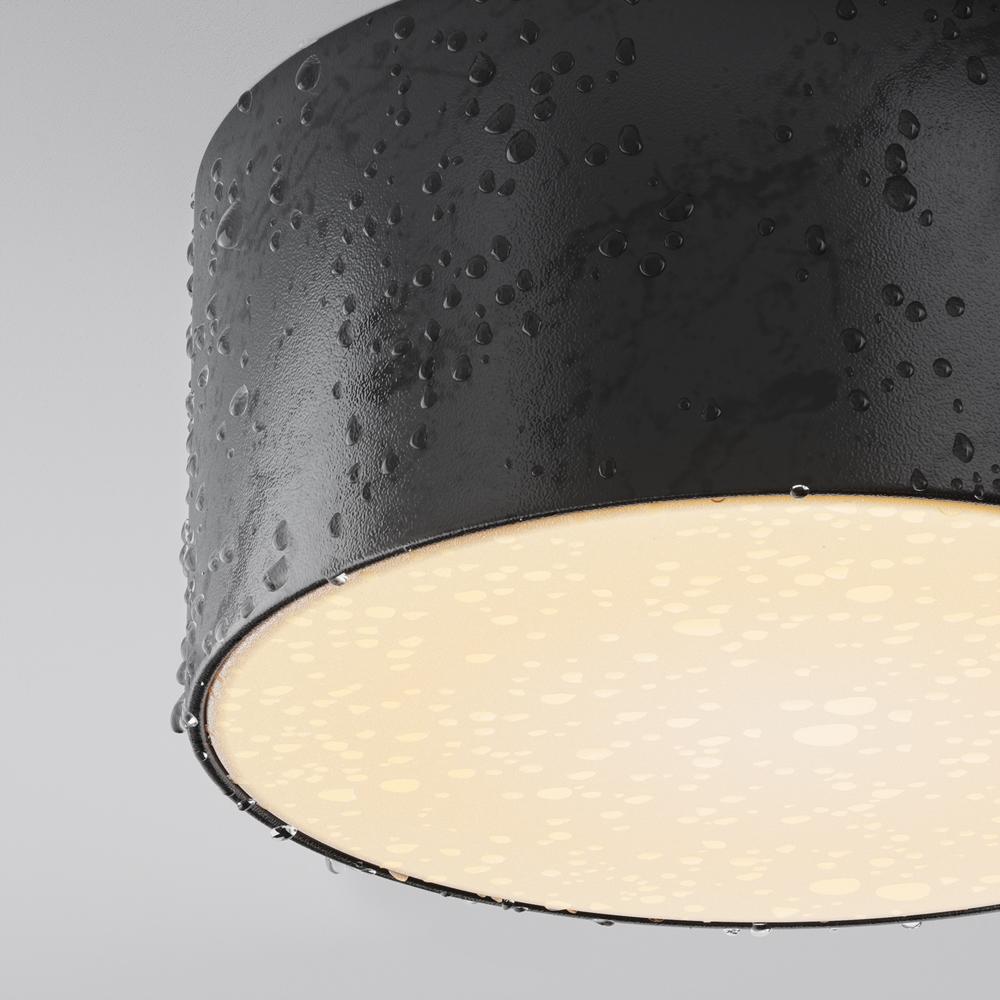 Maytoni Venkovní stropní LED svítidlo ZON, 15W, ⌀ 12 cm, 3000K, IP65 Barva: Černá