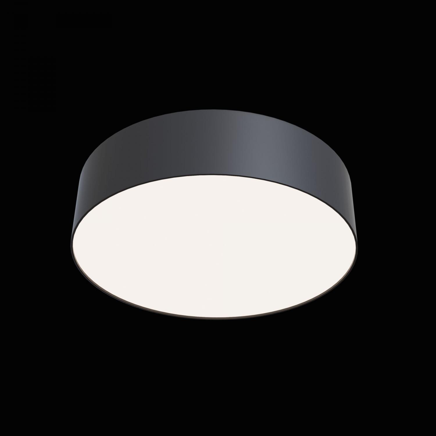 Maytoni Moderní stropní LED svítidlo ZON, 26W, ⌀ 22 cm, 4000K Barva: Černá