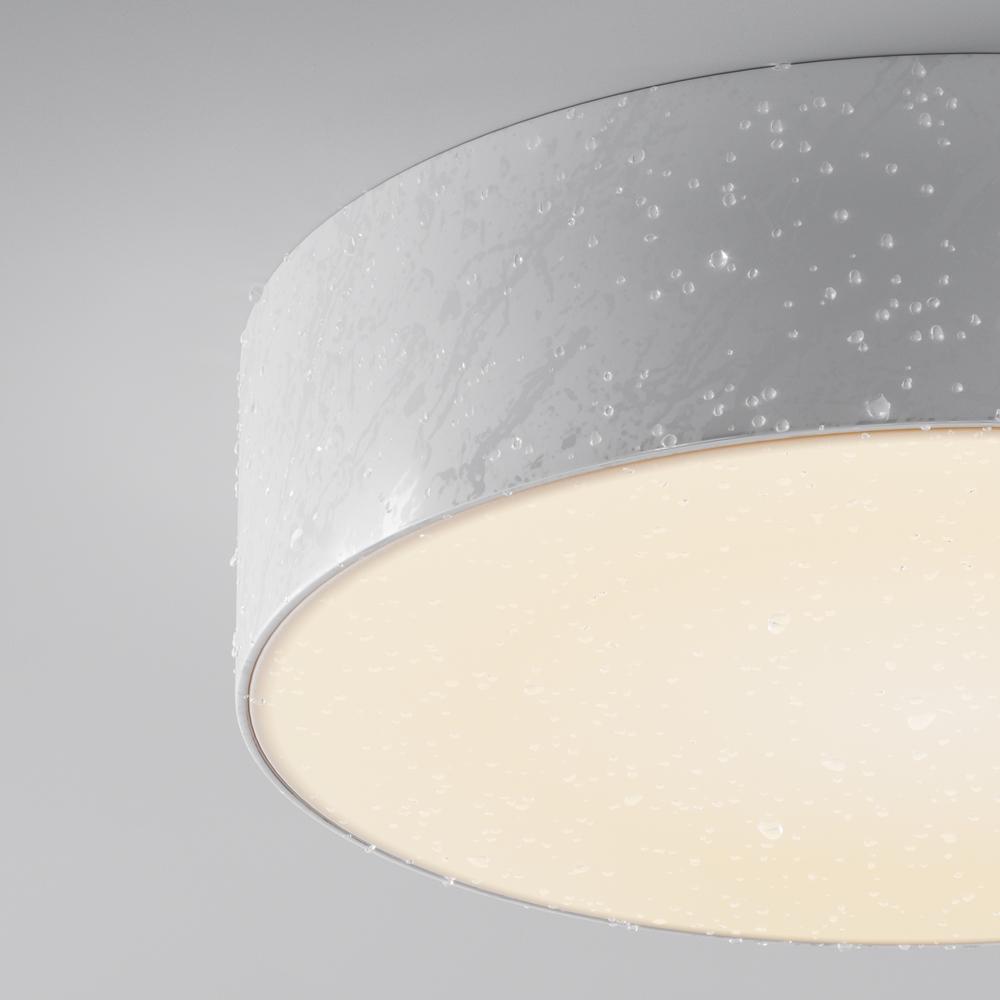 Maytoni Venkovní stropní LED svítidlo ZON, 24W, ⌀ 22 cm, 3000K, IP65 Barva: Bílá