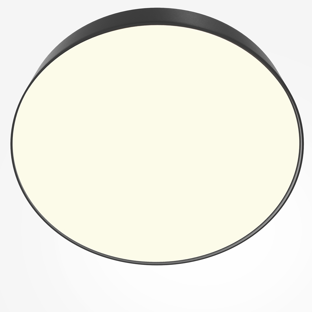 Levně Maytoni Moderní stropní LED svítidlo ZON, 45W, ⌀ 40 cm Barva: Černá, Teplota světla: 3000K - teplá bílá