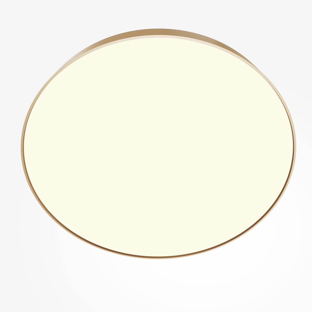 Levně Maytoni Moderní stropní LED svítidlo ZON, 90W, ⌀ 60 cm Barva: Zlatá, Teplota světla: 3000K - teplá bílá